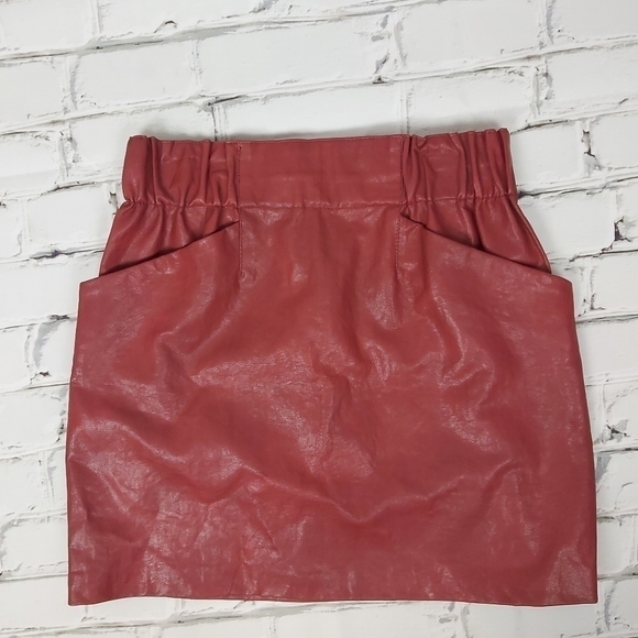𝅺ZARA Faux Leather Mini Skirt - Picture 5 of 12
